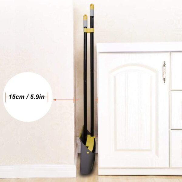 Broom and Dustpan Set for Home/Dustpan and Broom Combo Set,Standing Dustpan Dust Pan - Image 4