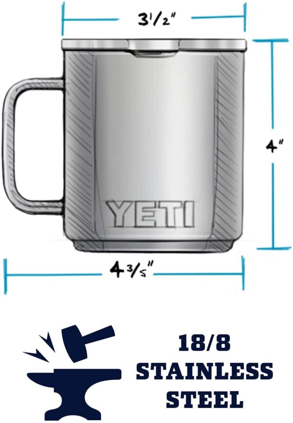 YETI Rambler 10 oz Stackable Mug, Stainless Steel, Vacuum Insulated with MagSlider Lid, Sandstone Pink - Image 5