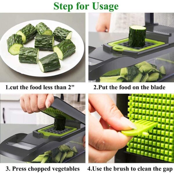 Slicer – Newest Design Vegetable Chopper, 11 in 1 Slicer Adjustable Vegetable Cutter - Image 2