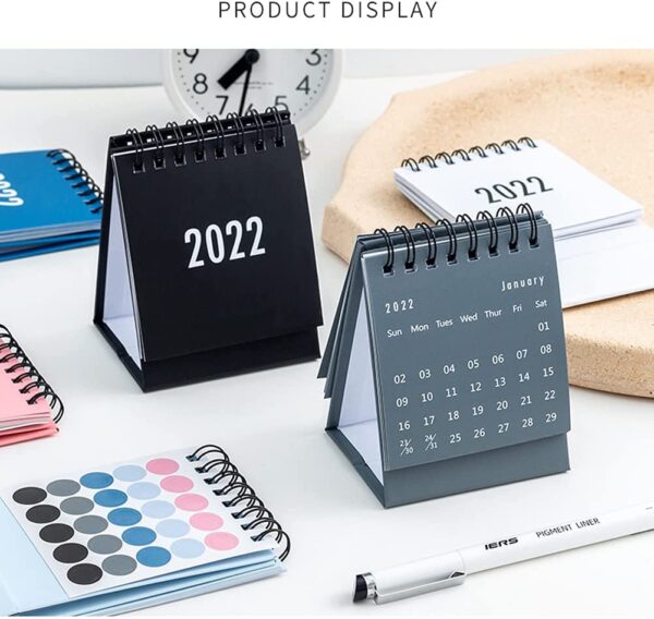 Mini Desk Calendar, 2022 Monthly Desk Calendar Mini Daily Schedule for office use - Image 2