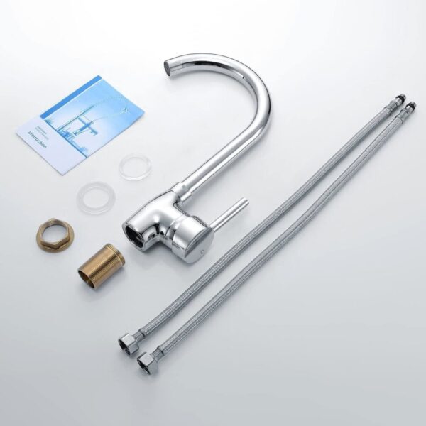 Kitchen Sink Basin Mixer Tap. Stainless Steel Kitchen Basin Mixer Tab for home and kitchen - Image 4
