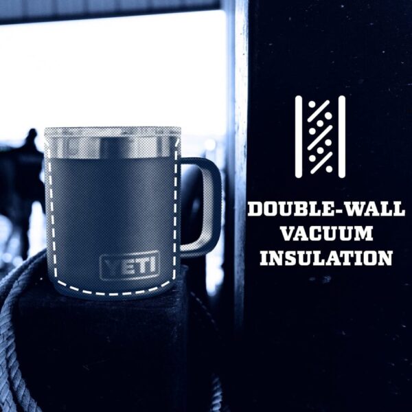 YETI Rambler 10 oz Stackable Mug, Stainless Steel, Vacuum Insulated with MagSlider Lid, Sandstone Pink - Image 2