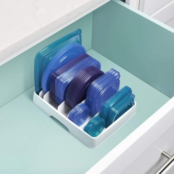 YouCopia StoraLid Food Container Lid Organizer, Large, Adjustable Plastic Lid Storage for Kitchen Cabinets - Image 5