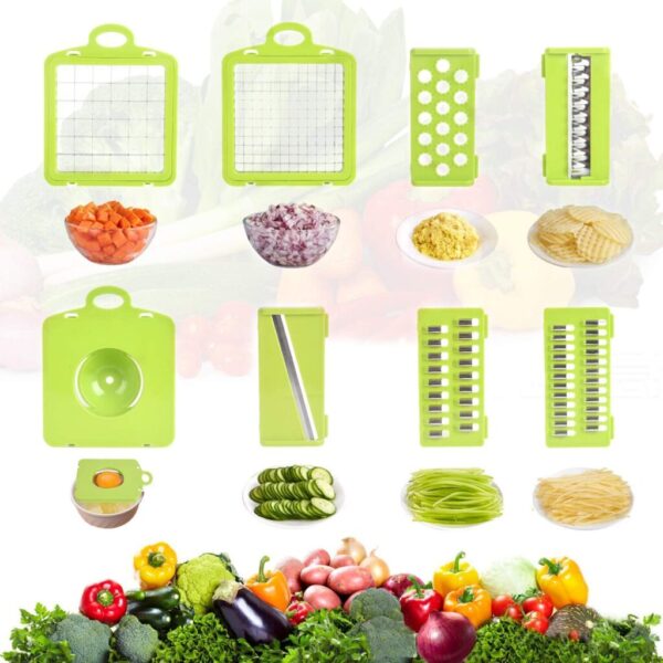 Slicer – Newest Design Vegetable Chopper, 11 in 1 Slicer Adjustable Vegetable Cutter - Image 5