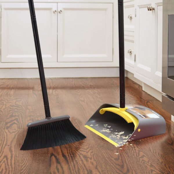 Broom and Dustpan Set for Home/Dustpan and Broom Combo Set,Standing Dustpan Dust Pan - Image 2