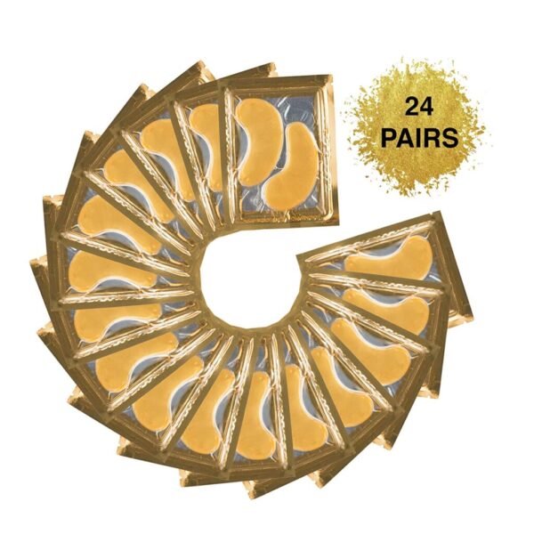 Eye Mask for Puffy Eyes – Dark Circles Under Eye Bags Treatment – 24k Gold Anti-Aging Under Eye Patches - Image 4