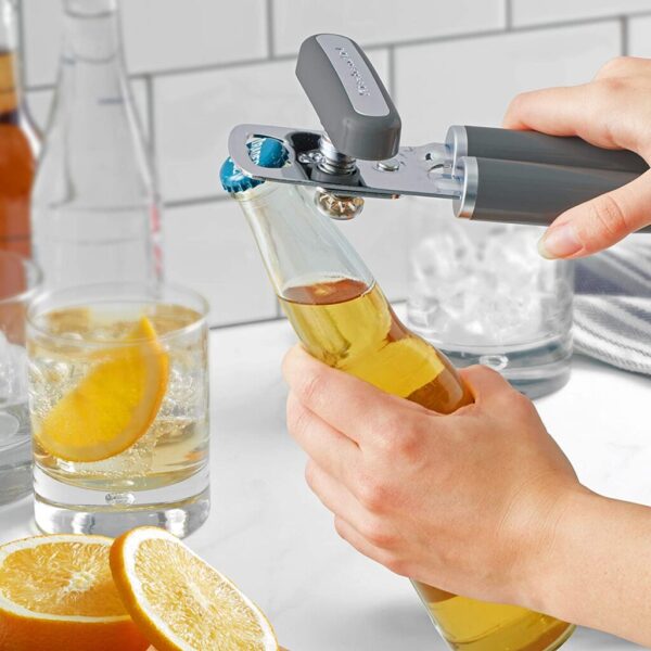 KitchenAid Classic Multifunction Can Opener / Bottle Opener, 8.34-Inch, Charcoal Gray - Image 3