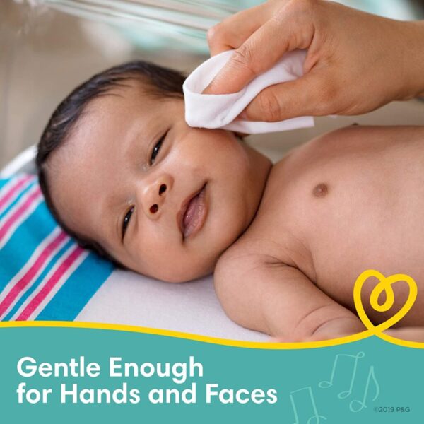 Baby Wipes, Pampers Sensitive Water Based Baby Diaper Wipes, Hypoallergenic and Unscented - Image 3