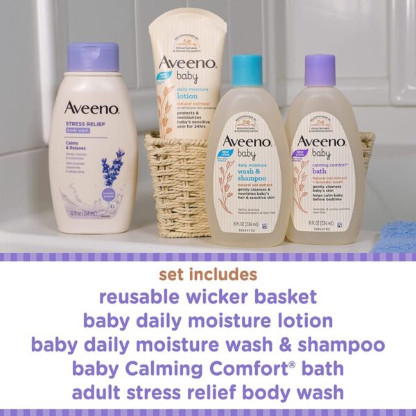 Aveeno Baby Mommy & Me Daily Bathtime Gift Set Including Baby Wash & Shampoo - Image 3